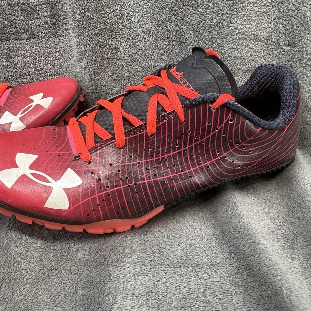 Under Armour Sprint Spikes 3022002-600 Red Black Men's Size 10 Track Running‎